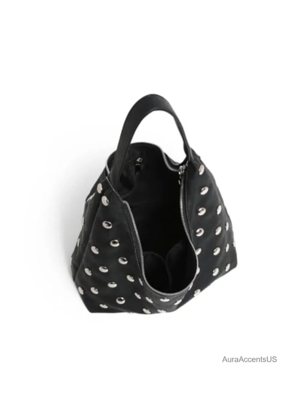 Studded Hobo Bag Women Vegan Leather Shoulder Handbag Tote Purse